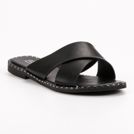 Filippo Pantoufles noires classiques le noir 1