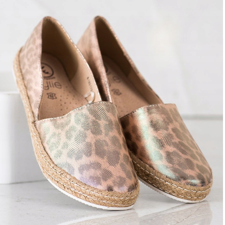 Kylie Espadrilles à pois beige doré 2