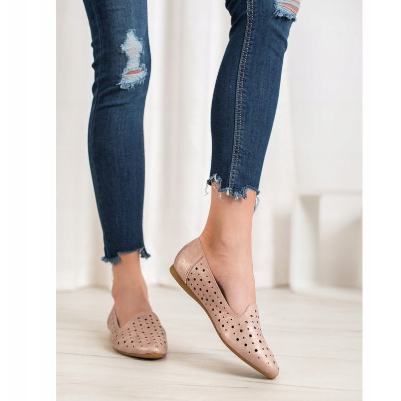 Kylie Seigneurs ajourés rose jaune 1