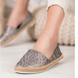 Kylie Espadrilles à pois gris 1