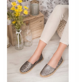 Kylie Espadrilles à pois gris 2
