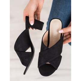 Filippo Pantoufles en daim noires 2