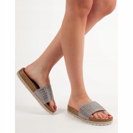 Seastar Chaussons Gris Avec Zircons 2