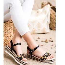 SHELOVET Sandales sur la plate-forme noir 2