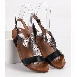 Kylie Sandales plates élégantes le noir 1 Kylie Sandales plates élégantes le noir 1