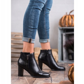 W. Potocki Bottes noires à talons hauts le noir 4