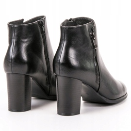 W. Potocki Bottes noires à talons hauts le noir 3