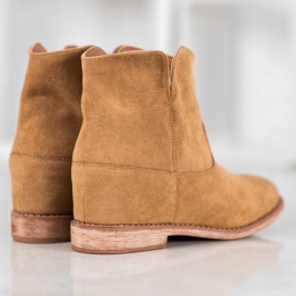 Bella Paris Bottes de cowboy en daim brun 2