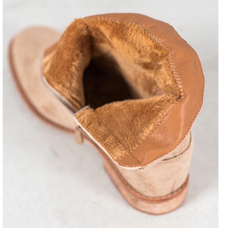 Bella Paris Bottines En Daim Avec Strass beige 1