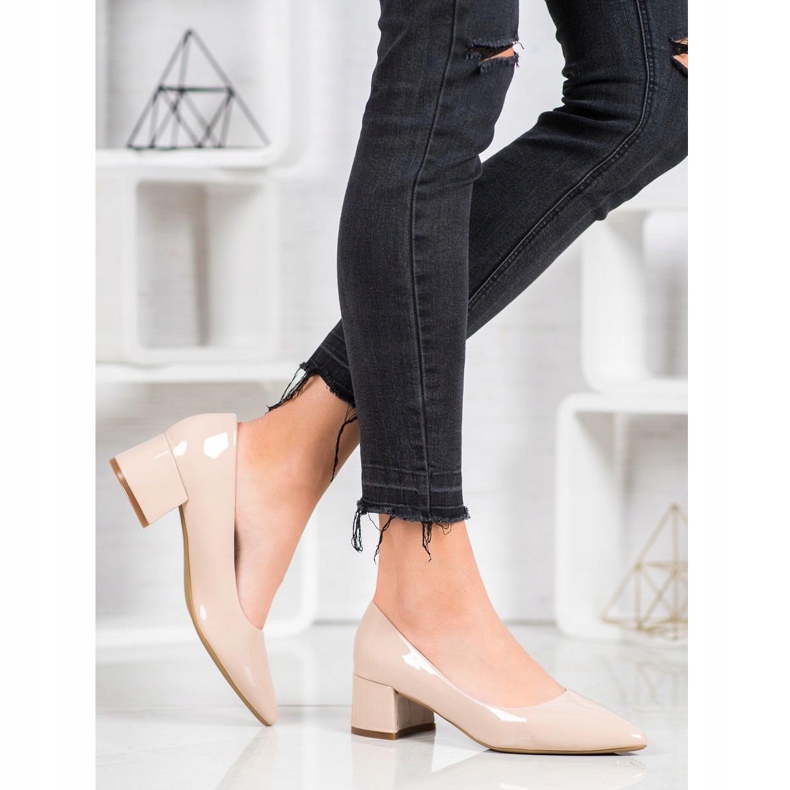 Escarpins laqués VINCEZA beige 2