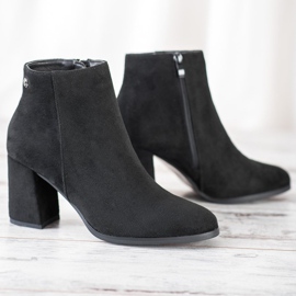 Goodin Bottes en daim élégantes le noir 1