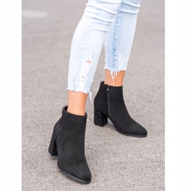 Goodin Bottes en daim élégantes le noir 2