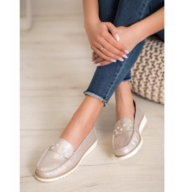 Sergio Leone Mocassins Avec Perles doré 1