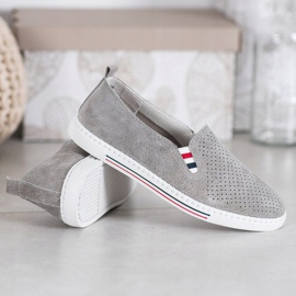 Filippo Baskets en cuir grises 1