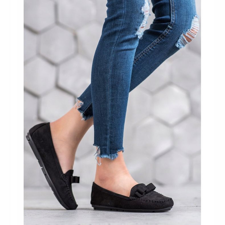Clowse Mocassins Ajourés Avec Nœud noir 1