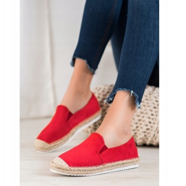 Goodin Espadrilles en daim rouge 1