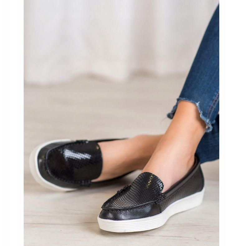 Mocassins sur la plateforme VINCEZA le noir 2