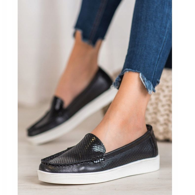 Mocassins sur la plateforme VINCEZA le noir 1