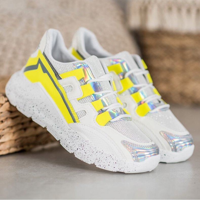 Seastar Baskets à paillettes blanche multicolore 1