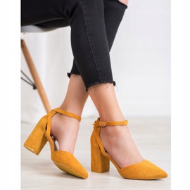 Seastar Escarpins en daim élégants jaune 1