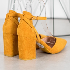 Seastar Escarpins en daim élégants jaune 3