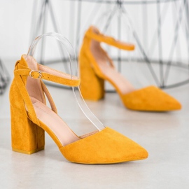 Seastar Escarpins en daim élégants jaune 4