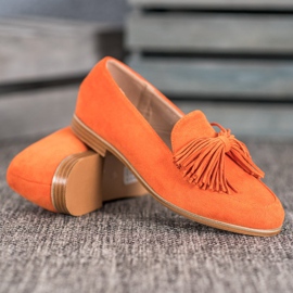 Seastar Chaussures en daim à franges orange 4