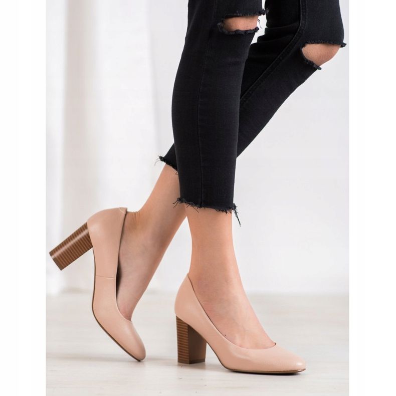 Escarpins VINCEZA confortables rose 1