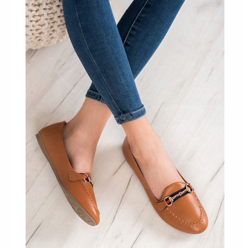 Clowse Seigneurs à la mode avec cuir écologique brun 2