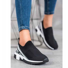 SHELOVET Ajouré Slipony Mode blanc noir 2