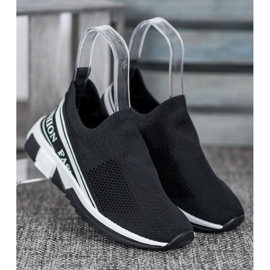 SHELOVET Ajouré Slipony Mode blanc noir 1