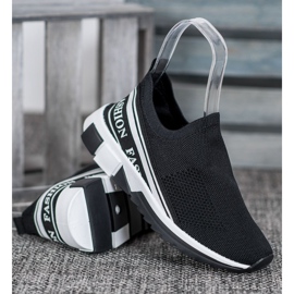 SHELOVET Ajouré Slipony Mode blanche le noir 4