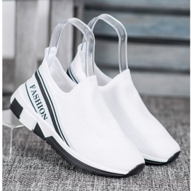 SHELOVET Ajouré Slipony Mode blanc 1