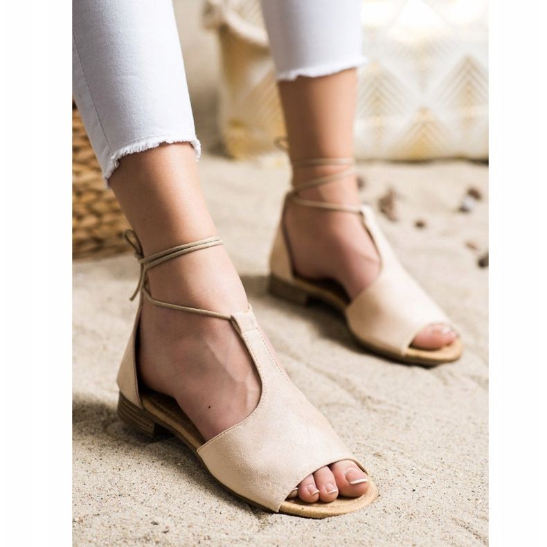 Sandales nouées VINCEZA brun 1