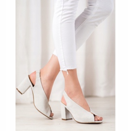 Chaussures élégantes sur un poteau VINCEZA argent 1