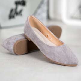 Ballerines classiques en daim VINCEZA gris 3