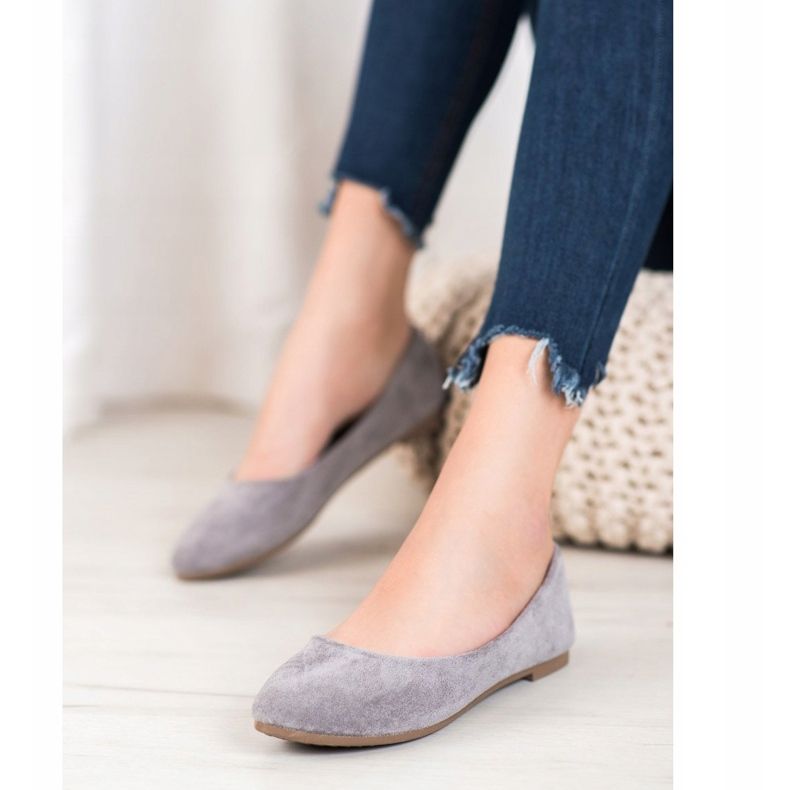 Ballerines classiques en daim VINCEZA gris 2