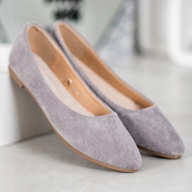 Ballerines classiques en daim VINCEZA gris 4