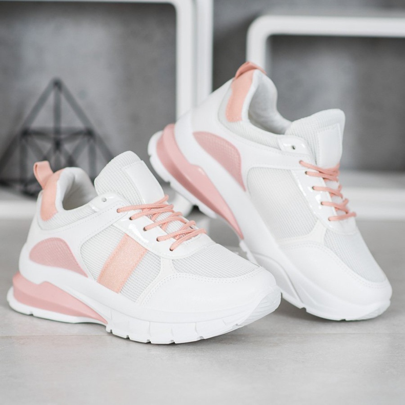 SHELOVET Baskets élégantes avec maille blanche 2 SHELOVET Baskets élégantes avec maille blanche 2