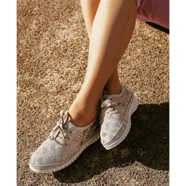 Kylie Richelieus En Cuir Sur La Plateforme multicolore gris 2