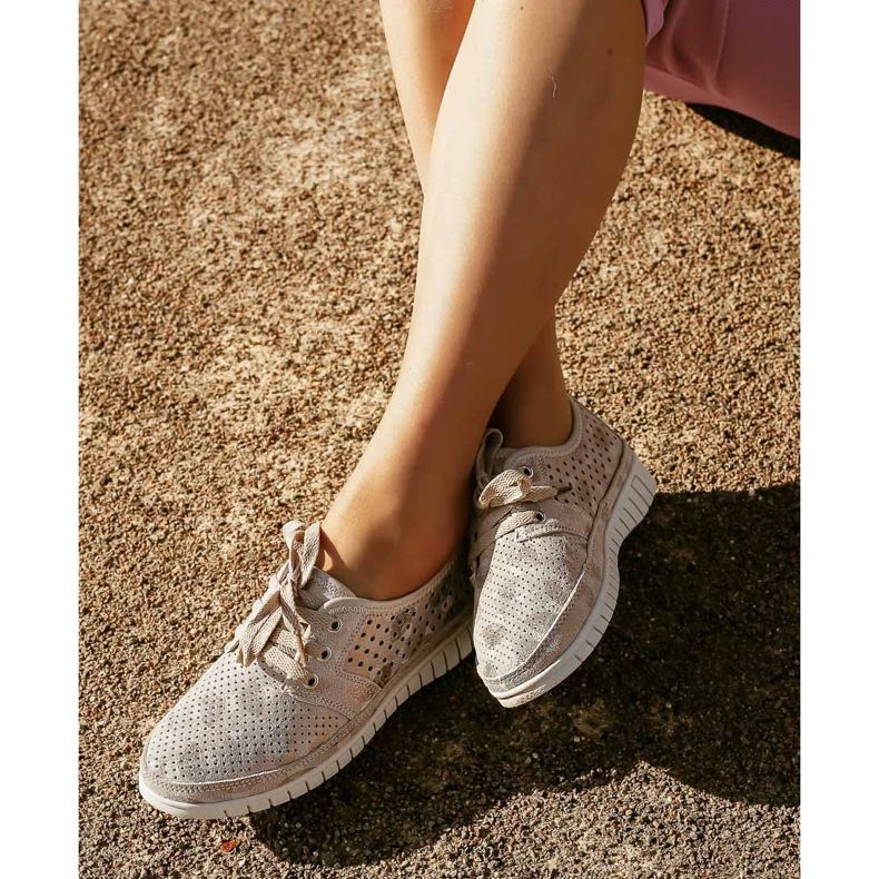 Kylie Richelieus En Cuir Sur La Plateforme multicolore gris 2