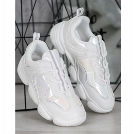 Kylie Chaussures de sport élégantes blanche 1