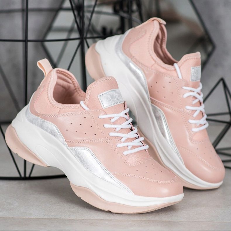 Kylie Baskets confortables sur la plate-forme rose gris 1 Kylie Baskets confortables sur la plate-forme rose gris 1