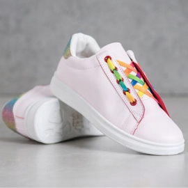 SHELOVET Chaussures de sport à la mode rose multicolore 1 SHELOVET Chaussures de sport à la mode rose multicolore 1