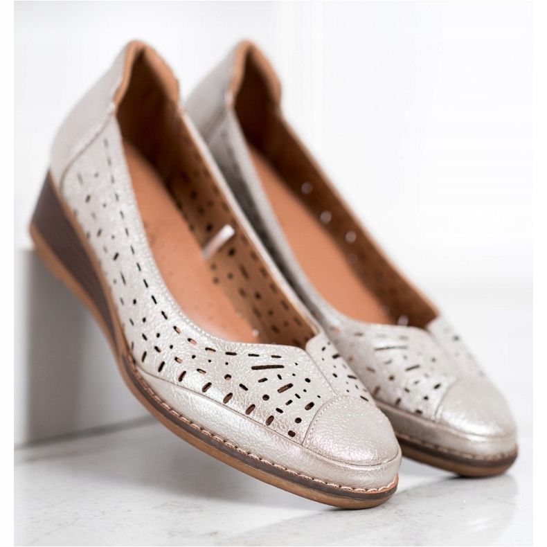 Escarpins sur la cale VINCEZA argent gris 1