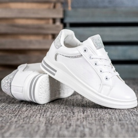 Diamantique Chaussures de sport blanches 3