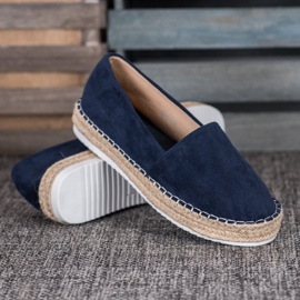 Small Swan Espadrilles en daim bleu marine 3