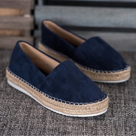 Small Swan Espadrilles en daim bleu marine 4