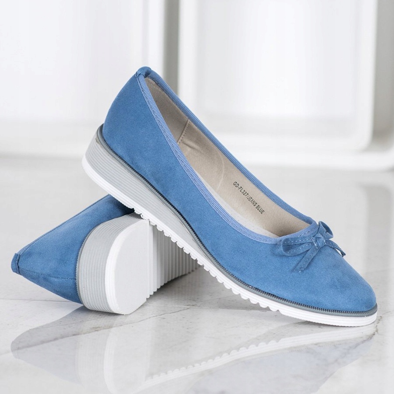 Goodin Ballerine Avec Noeud bleu 2