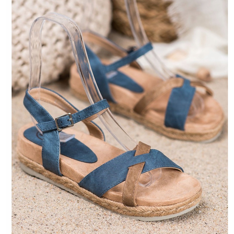 Kylie Sandales espadrilles bleu 1